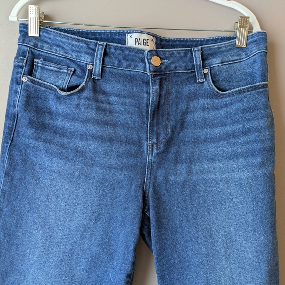 PAIGE Women's Jeans Amber 31 Raw Hem Cropped - Picture 12 of 16
